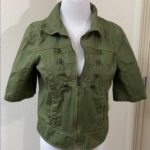 1st Kiss Premium denim military green jacket